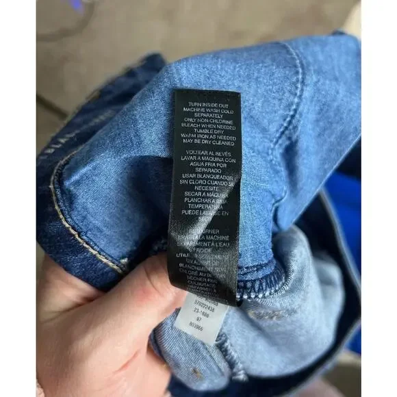 White House Black Market The Slim Ankle Jeans Blue Size 8 Raw Hem Women’s - Picture 6 of 7